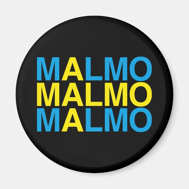 MALMO Svenska Flagga Magnet (Framsidan)