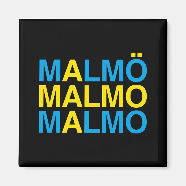 MALMO Svenska Flagga Magnet (Framsidan)