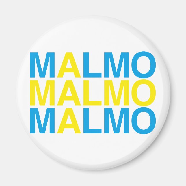 MALMO Svenska Flagga Magnet (Framsidan)