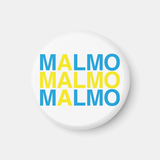 MALMO Svenska Flagga Magnet (Framsidan)