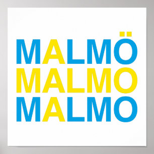 MALMO Svenska Flagga Poster