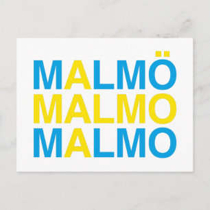 MALMO Svenska Flagga Vykort