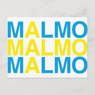 MALMO Svenska Flagga Vykort