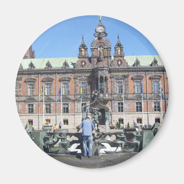 Malmö Sverige - City Hall Magnet (Framsidan)