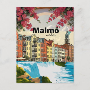 Malmö Sverige Resaffisch Vykort