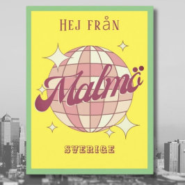 Malmö Sverige Sverige retro-färgat vykort