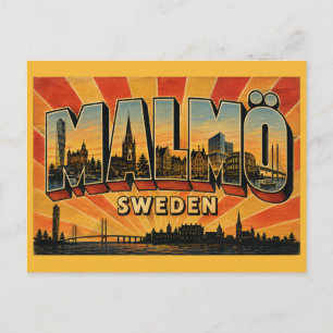Malmö Sverige Turning Torso och Gamla Stan Vykort