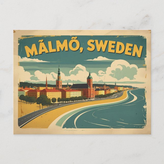 Malmo-Sverigen i det moderna kustområdet Vykort (Framsida)