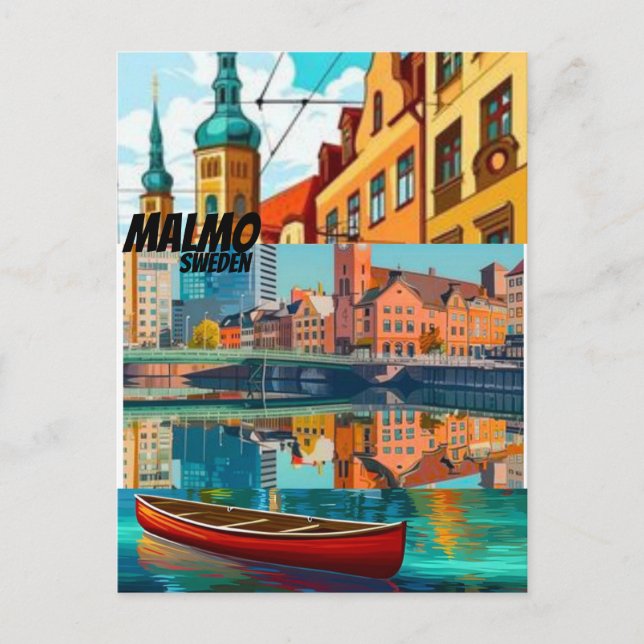 Malmö Tryck Malmö Hem Inredning Sverige Konsttryck Vykort (Framsida)