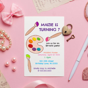 Målning Art-astic Birthday Inbjudningar