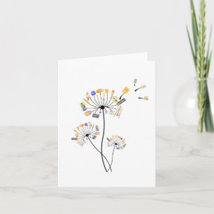 Målning av Älskare Dandelion-gåva för målarkonst Kort