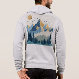 Målning av berg med fåglar i flykt t shirt
