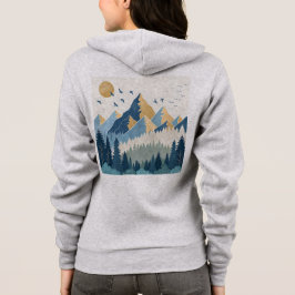 Målning av berg med fåglar i flykt t shirt