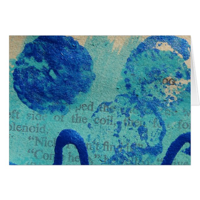 Målning av blandade abstrakter hälsningskort (Framsidan Horizontal)