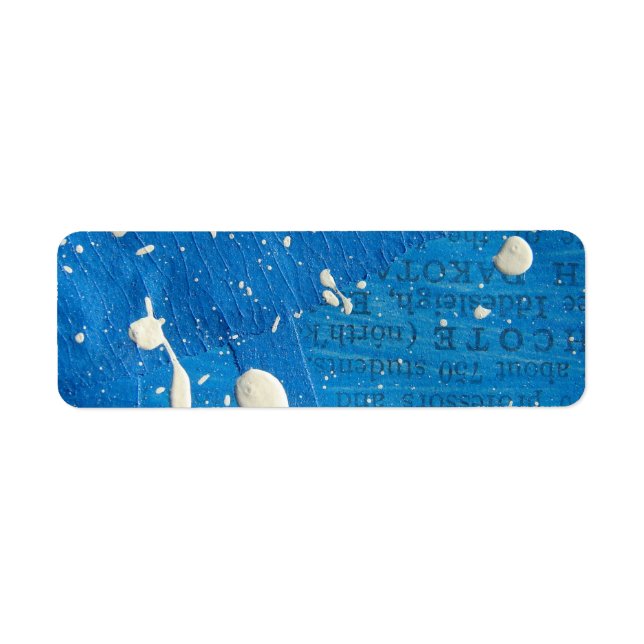 Målning av blandade abstrakter returadress etikett (Framsidan)