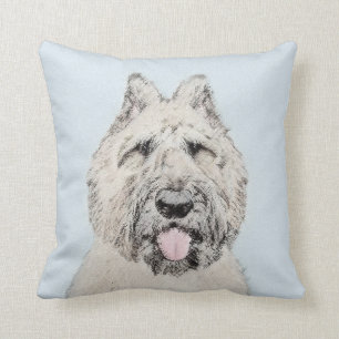 Målning av Bouvier des Flandres - Original konst a Kudde
