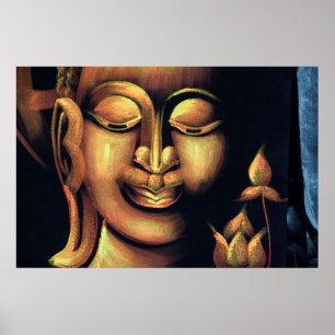 Målning av Buddha Poster