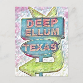 Målning av Deep Ellum-skylt, Dallas Texas Vykort