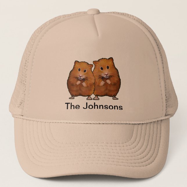 Målning av den GULLIGA HAMSTEREN KOPPLAR IHOP: Keps (Framsida)