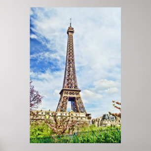 Målning av det Eiffel torn Poster