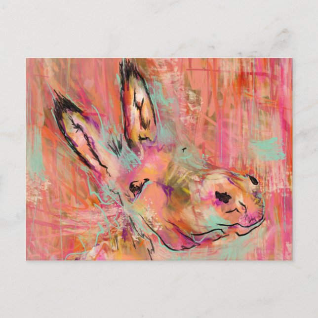 målning av donkey vykort (Framsida)