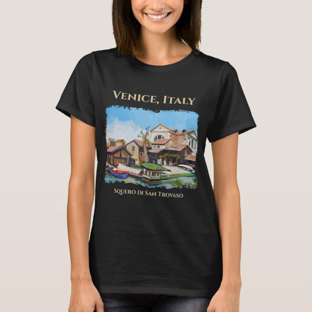 Målning av Dorsoduro, Venedig, Italien T Shirt (Framsida)