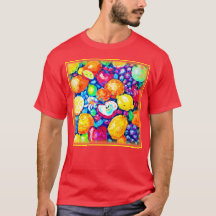 Målning av druvor, äpplen och citrusfrukter. Köp n