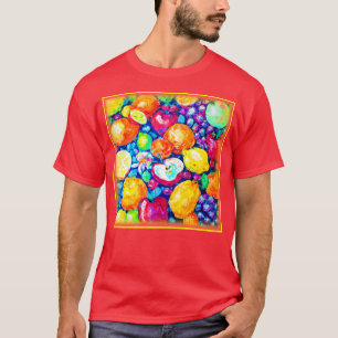 Målning av druvor, äpplen och citrusfrukter. Köp n T Shirt