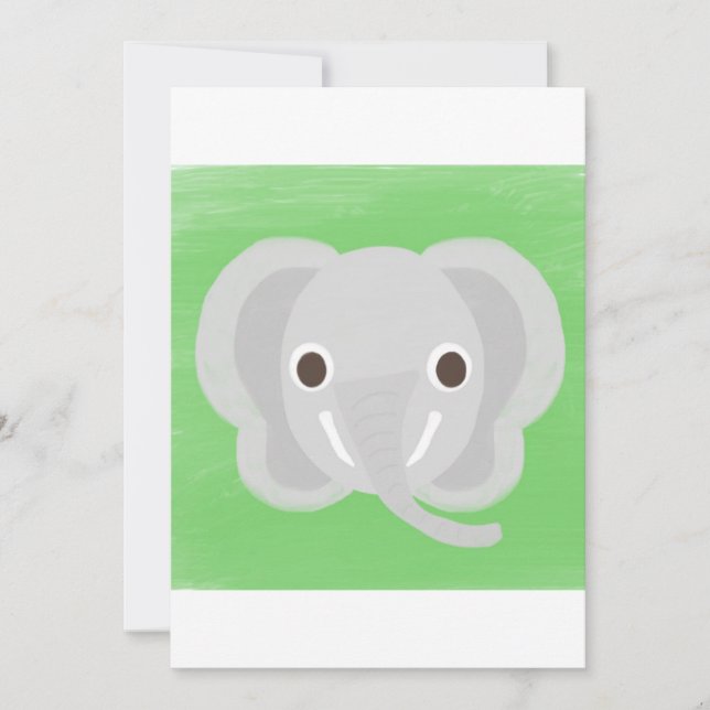 målning av elefanter inbjudningar (Framsida)