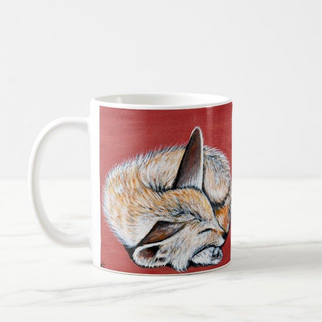 Målning av fennec Fox Kaffemugg (Vänster)