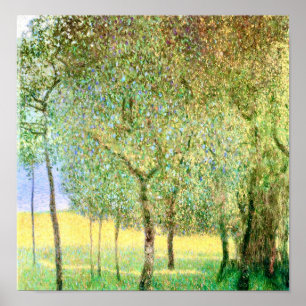 Målning av gamla fruktträd av Gustav Klimt Poster