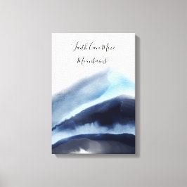 Målning av glasaktiga vattenfärgsberg canvastryck