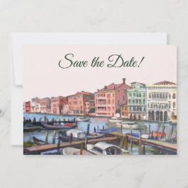 Målning av Grand Canal, Venedig, Italien Bröllop Inbjudningar