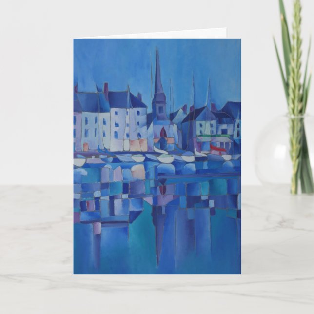 Målning av Honfleur - Normandie - Frankrike - Kort (Framsida)