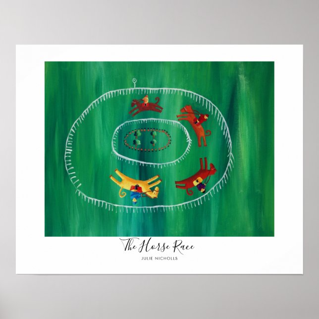 Målning av Horse Tävling Poster (Framsidan)