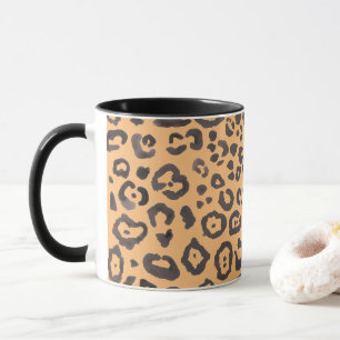 Målning av leopard Print Animal Mönster Mugg
