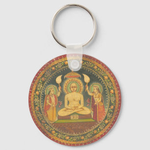 Målning av Mahavira Nyckelring