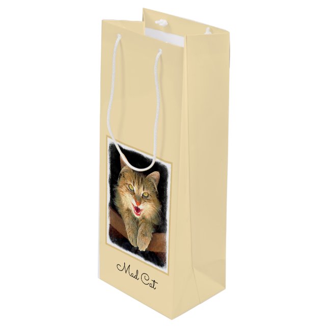 Målning av mattor - Cute Original Cat Art (Framsidan Vinklad)