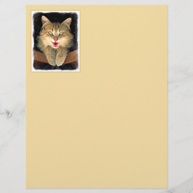 Målning av mattor - Cute Original Cat Art (Framsida)