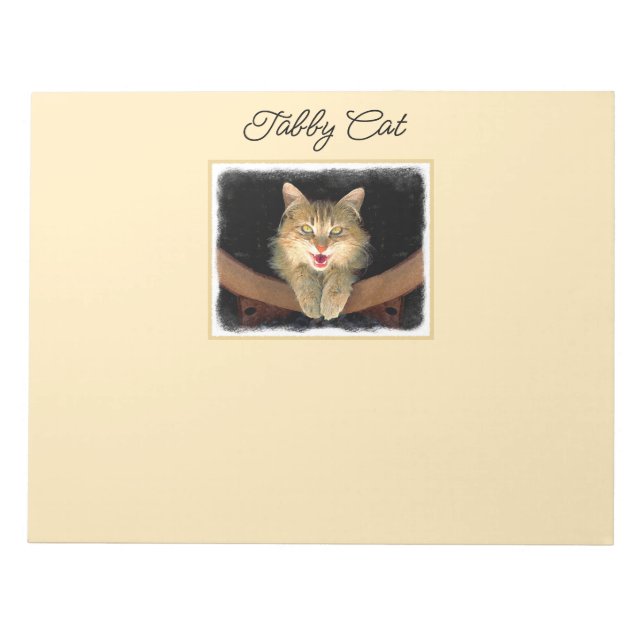Målning av mattor - Cute Original Cat Art Anteckningsblock (Framsida)