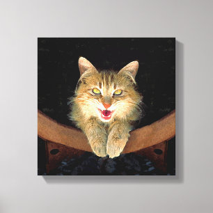 Målning av mattor - Cute Original Cat Art Canvastryck