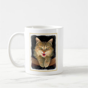 Målning av mattor - Cute Original Cat Art Kaffemugg