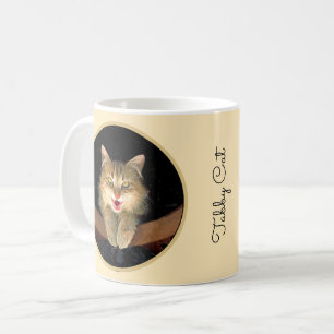 Målning av mattor - Cute Original Cat Art Kaffemugg
