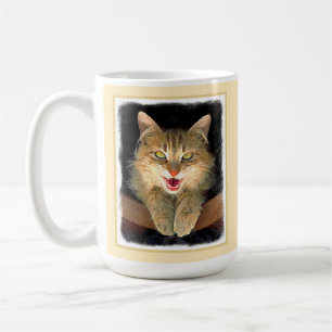 Målning av mattor - Cute Original Cat Art Kaffemugg
