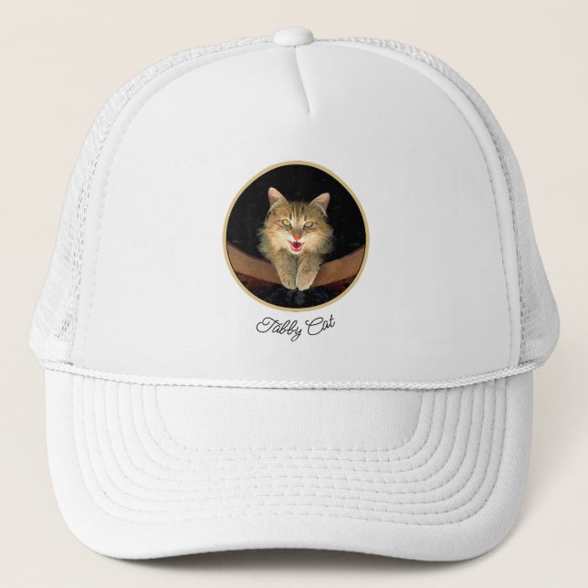 Målning av mattor - Cute Original Cat Art Keps (Framsida)