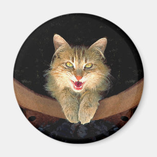 Målning av mattor - Cute Original Cat Art Magnet