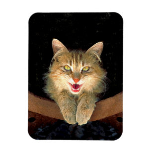 Målning av mattor - Cute Original Cat Art Magnet