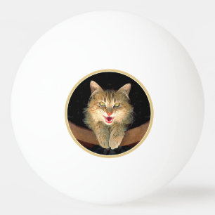 Målning av mattor - Cute Original Cat Art Pingisboll