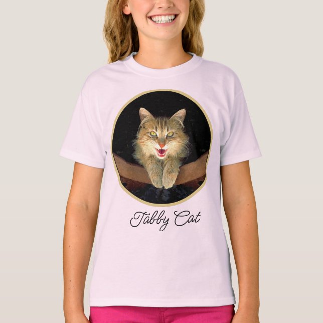 Målning av mattor - Cute Original Cat Art T-Shirt (Framsida)