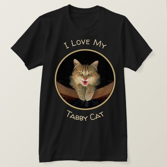 Målning av mattor - Cute Original Cat Art T Shirt (Design framsida)